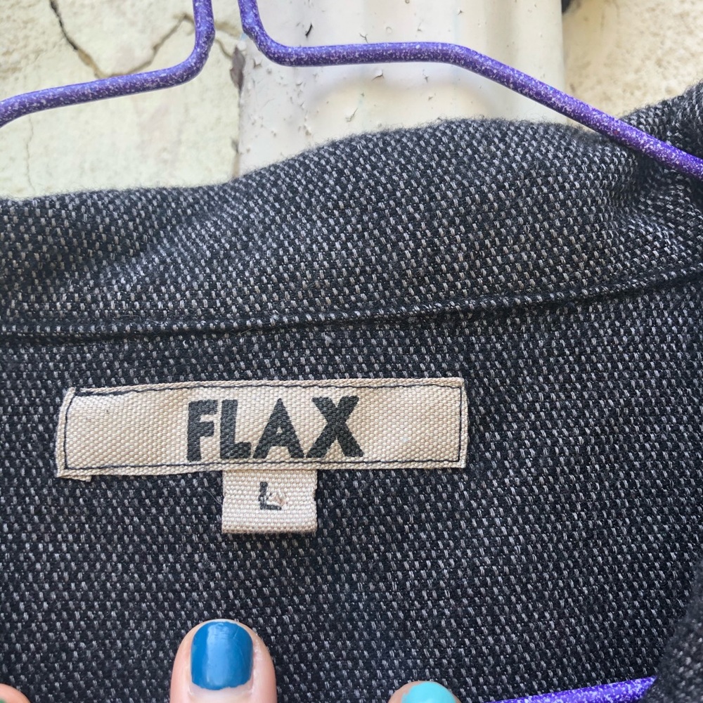 Flax cotton/wool button down jacket